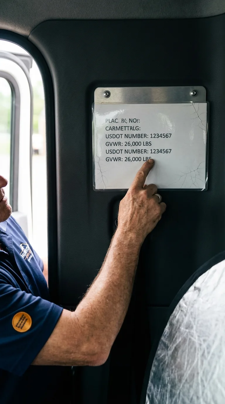 USDOT licensing placard verification in Yadkinville
